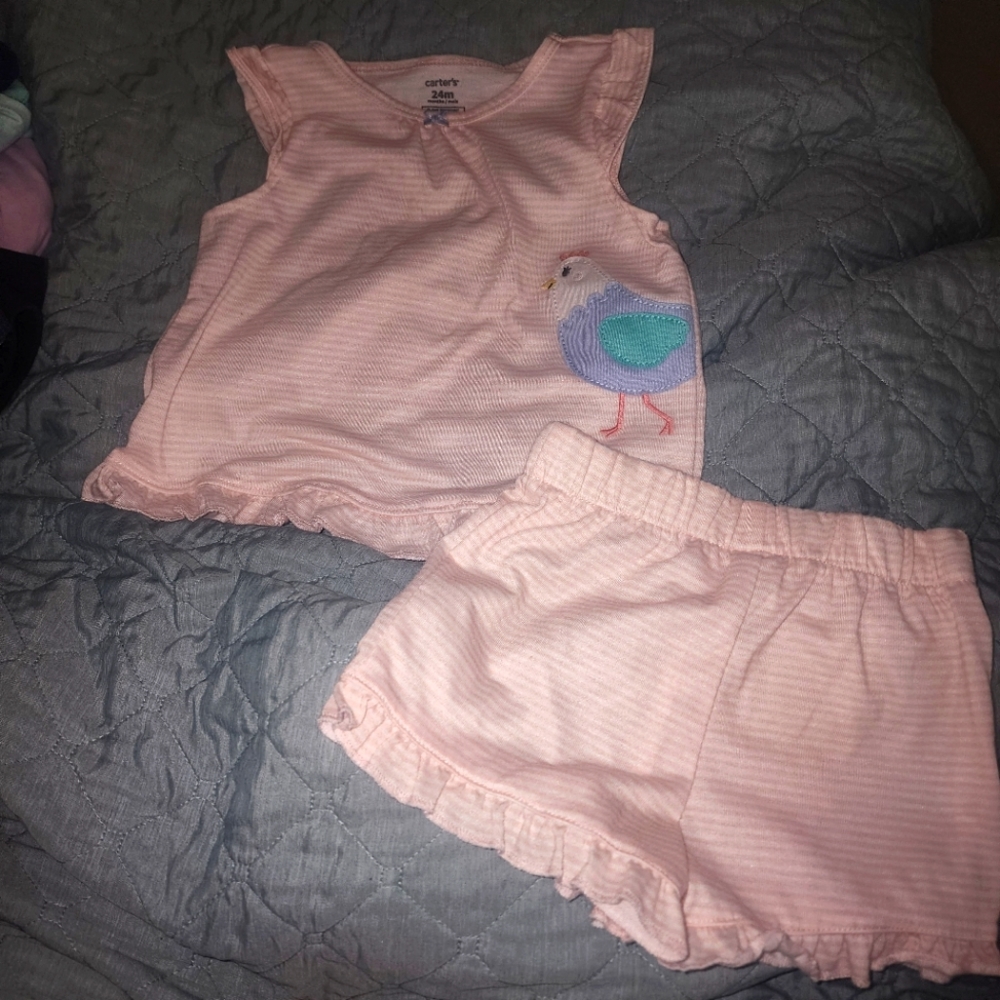 Carter's 18-24 month Appliqued chicken Pink Loose Fit pjs